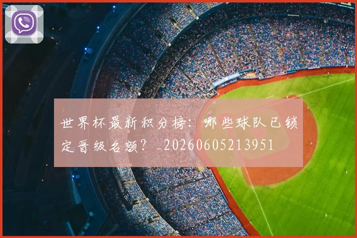 世界杯最新积分榜：哪些球队已锁定晋级名额？_20260605213951